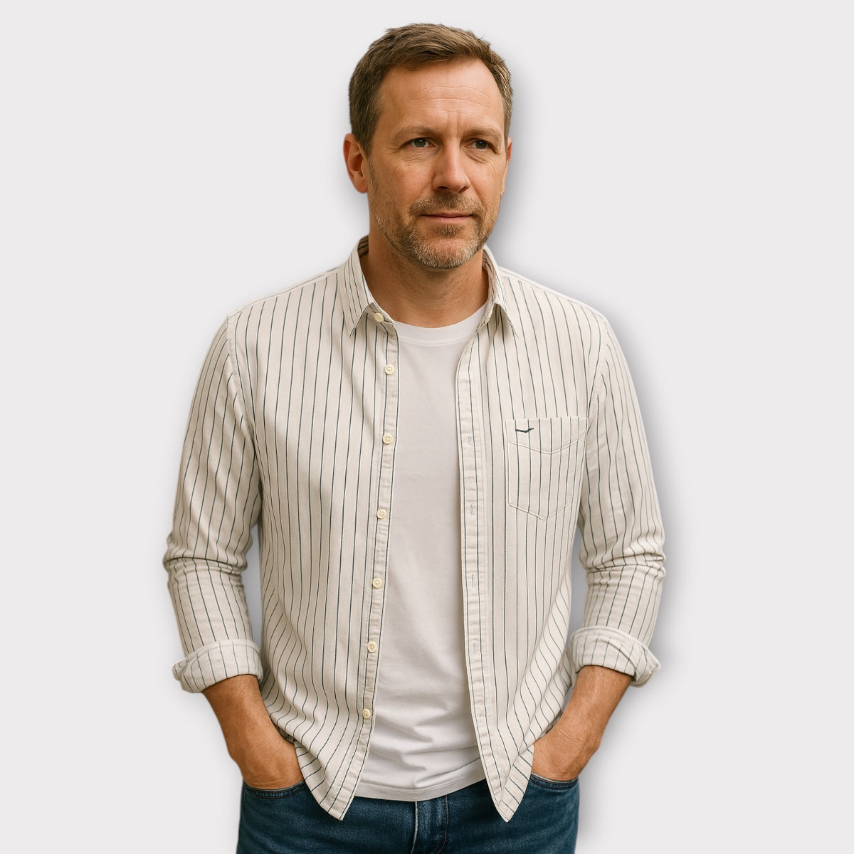 Eero | Raidallinen Kauluspaita